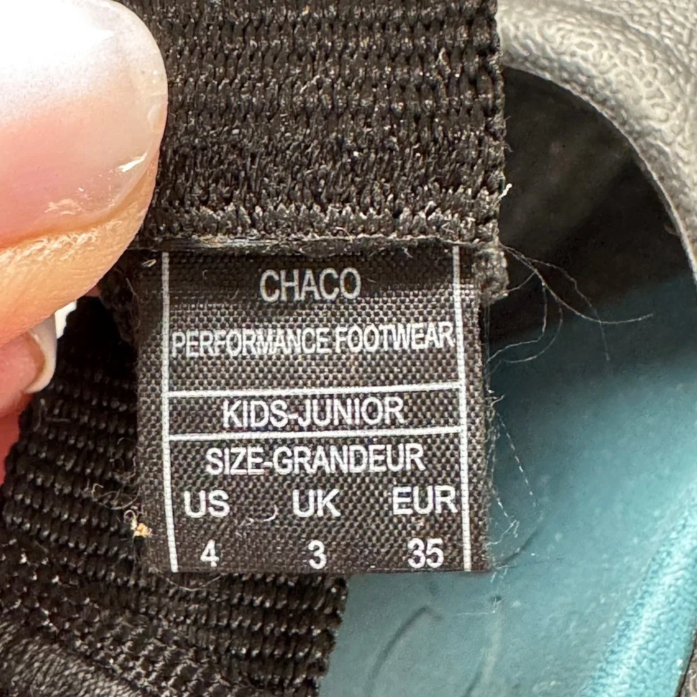 Chaco Kids' Size 4 Black Chillos Clogs JCH180360 Adjustable Straps Clogs